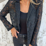 Fashion Lapel Collar Lace Suit Jacket