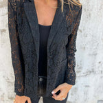 Fashion Lapel Collar Lace Suit Jacket