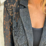 Fashion Lapel Collar Lace Suit Jacket