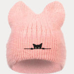 Fashion Fuzzy Knit Cat Ear Beanie Hat