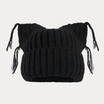 Unique Cats Ear Tassels Knit Beanie
