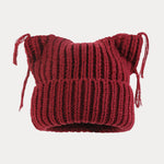 Unique Cats Ear Tassels Knit Beanie