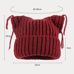 Unique Cats Ear Tassels Knit Beanie