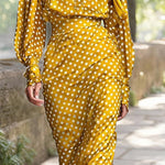 Vintage Polka Dot Shirt Skirt Set