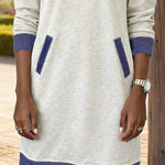 Nadorine Women's Casual Paneled Contrast Hoodie Dress