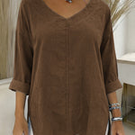 Nadorine Essential Soft V-neck Top for Women Casual Work Office Loose Fit 2026 | Under $40
