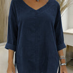 Nadorine Essential Soft V-neck Top for Women Casual Work Office Loose Fit 2026 | Under $40