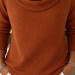 Fashion Cozy Fit Waffle Cowl Neck Top
