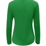 Fashion Half Placket V-neck Slim Fit Knit Top