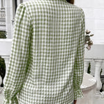Zeagoo Zeagoo Women's Chic Gingham Ruffle Blouse for Women Cute Summer Casual 2026 | Under
