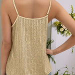 Summer Glitter Sequins Camisole Tops