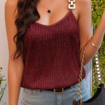 Summer Glitter Sequins Camisole Tops