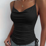 Nadorine Casual Side Drawstring Spaghetti Strap Camisole for Women Casual Work Office Loose Fit 2026 | Under $25