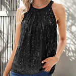 Glitter Sequins Party Halter Tops