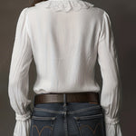 Nadorine Elegant Vintage Lace Trimmed Blouse for Women Elegant Date Night Party 2026 | Under $40
