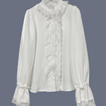 Nadorine Elegant Vintage Lace Trimmed Blouse for Women Elegant Date Night Party 2026 | Under $40