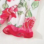 Nadorine Flower Printed Ruffled Trim Blouse for Women Cute Summer Casual 2026 | Under $40