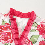 Nadorine Flower Printed Ruffled Trim Blouse for Women Cute Summer Casual 2026 | Under $40