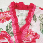 Nadorine Flower Printed Ruffled Trim Blouse for Women Cute Summer Casual 2026 | Under $40