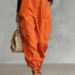 Casual Street Style High Waist Cargo Joggers