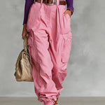 Casual Street Style High Waist Cargo Joggers