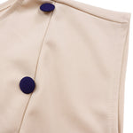 Sophisticated Contrast Knee Length Peplum Dress