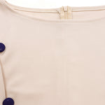 Sophisticated Contrast Knee Length Peplum Dress