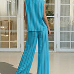 Premium Stripe Tank and Pants Matching Set