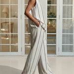 Premium Stripe Tank and Pants Matching Set
