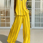 Premium Stripe Tank and Pants Matching Set