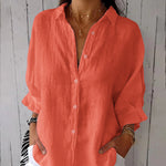 Casual Back Slit Tie Design Beach Shirt