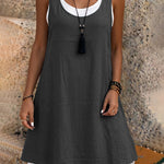 Casual Vacation Colorblock Sleeveless Summer Dress