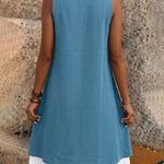 Casual Vacation Colorblock Sleeveless Summer Dress