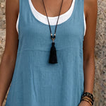 Casual Vacation Colorblock Sleeveless Summer Dress