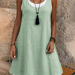 Casual Vacation Colorblock Sleeveless Summer Dress
