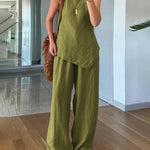 Daily Comfort Textured Sleeveless 2-Piece Set