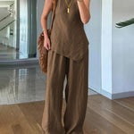 Daily Comfort Textured Sleeveless 2-Piece Set