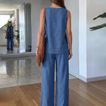 Daily Comfort Textured Sleeveless 2-Piece Set