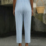 Summer Casual Elastic Waist Hollow Button Cuff Pants