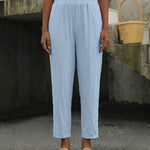 Summer Casual Elastic Waist Hollow Button Cuff Pants