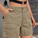Classic High Waist Cargo Shorts