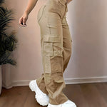 Casual Loose Multi-Pocket High Waisted Cargo Pants