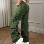 Casual Loose Multi-Pocket High Waisted Cargo Pants