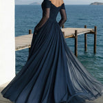 Nadorine Elegant Mesh Off-the-Shoulder A-Line Maxi Dress for Women Casual Beach Vacation Summer 2026