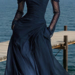 Nadorine Elegant Mesh Off-the-Shoulder A-Line Maxi Dress for Women Casual Beach Vacation Summer 2026