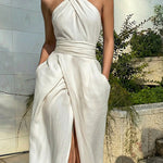 Nadorine Elegant Cross-Neck Sleeveless Slim-Fit Dress for Women Casual Summer Vacation 2026