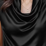 Nadorine Elegant Casual Cap Sleeve Cowl Neck Blouse for Women Casual Work Office Loose Fit 2026 | Under $40