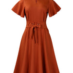 Casual Oversized Short Sleeve Dress with Waist Tie