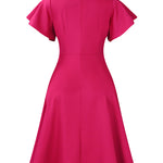 Casual Oversized Short Sleeve Dress with Waist Tie