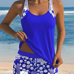 Nadorine Beach Casual Swimsuit Tank Top with Printed Boxer Set for Women Casual Summer Beach Vacation 2026 | Under $25